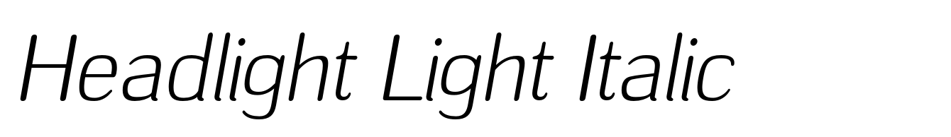 Headlight Light Italic